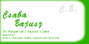 csaba bajusz business card